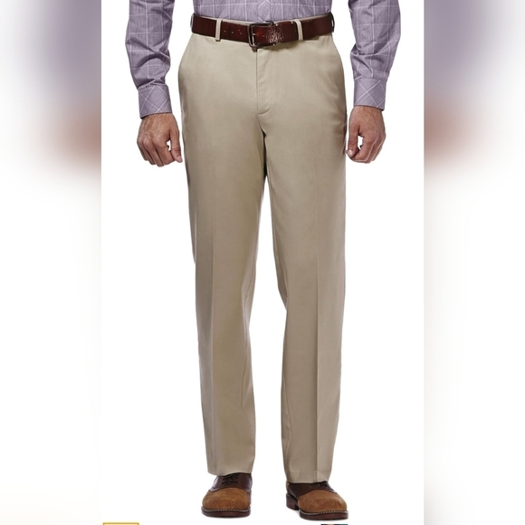 Haggar Black Label Khakis Mens Pants 34x30 Cream Color - Picture 1 of 5